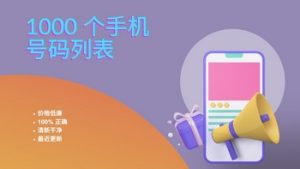 1000 个手机号码列表