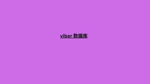 viber 数据库