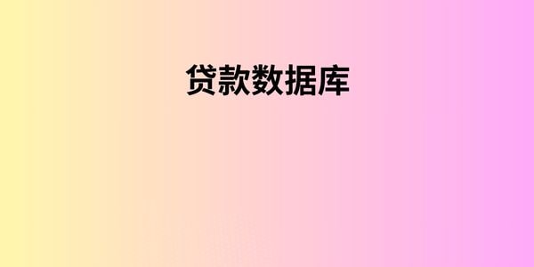 贷款数据库